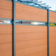 Modern Composite Horizontal Semi Privacy Fence with Aluminum Posts and Rails