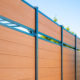 Modern Composite Horizontal Semi Privacy Fence with Aluminum Posts and Rails