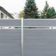 Modern Composite Horizontal Semi Privacy Fence with Aluminum Posts and Rails