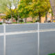 Modern Composite Horizontal Semi Privacy Fence with Aluminum Posts and Rails