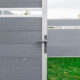 Modern Composite Horizontal Semi Privacy Fence with Aluminum Posts and Rails