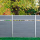Modern Composite Horizontal Semi Privacy Fence Panels with Aluminum Posts and Rails