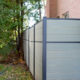 Modern Composite Horizontal Privacy Fence with Aluminum Posts and Rails