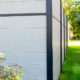 Modern Composite Horizontal Privacy Fence with Aluminum Posts and Rails