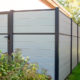 Modern Composite Horizontal Privacy Fence with Aluminum Posts and Rails