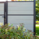 Modern Composite Horizontal Privacy Fence with Aluminum Posts and Rails