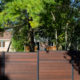 Modern Composite Horizontal Privacy Fence with Aluminum Posts and Rails