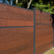 Modern Composite Horizontal Privacy Fence with Aluminum Posts and Rails