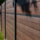 Modern Composite Horizontal Privacy Fence with Aluminum Posts and Rails