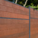 Modern Composite Horizontal Privacy Fence with Aluminum Posts and Rails