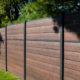 Modern Composite Horizontal Privacy Fence with Aluminum Posts and Rails