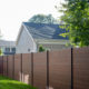 Modern Composite Horizontal Privacy Fence with Aluminum Posts and Rails
