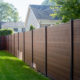Modern Composite Horizontal Privacy Fence with Aluminum Posts and Rails