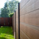 Modern Composite Horizontal Privacy Fence with Aluminum Posts and Rails