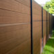 Modern Composite Horizontal Privacy Fence with Aluminum Posts and Rails