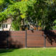 Modern Composite Horizontal Privacy Fence with Aluminum Posts and Rails