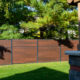 Modern Composite Horizontal Privacy Fence with Aluminum Posts and Rails