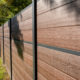 Modern Composite Horizontal Privacy Fence with Aluminum Posts and Rails