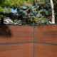 Modern Composite Horizontal Privacy Fence with Aluminum Posts and Rails