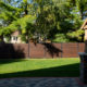 Modern Composite Horizontal Privacy Fence with Aluminum Posts and Rails