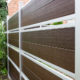 Modern Composite Horizontal Semi Privacy Fence with Aluminum Posts and Rails