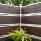 Modern Composite Horizontal Semi Privacy Fence with Aluminum Posts and Rails