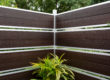 Modern Composite Horizontal Semi Privacy Fence with Aluminum Posts and Rails