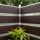 Modern Composite Horizontal Semi Privacy Fence with Aluminum Posts and Rails
