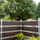 Modern Composite Horizontal Semi Privacy Fence with Aluminum Posts and Rails