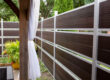 Fence, Fences Chicago, Modern Composite Horizontal Semi Privacy Fence with Aluminum Posts and Rails