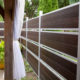Fence, Fences Chicago, Modern Composite Horizontal Semi Privacy Fence with Aluminum Posts and Rails