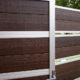 Modern Composite Horizontal Semi Privacy Fence with Aluminum Posts and Rails