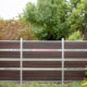 Modern Composite Horizontal Semi Privacy Fence with Aluminum Posts and Rails