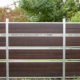 Modern Composite Horizontal Semi Privacy Fence with Aluminum Posts and Rails