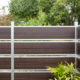 Modern Composite Horizontal Semi Privacy Fence with Aluminum Posts and Rails