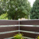 Modern Composite Horizontal Semi Privacy Fence with Aluminum Posts and Rails