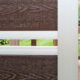 Modern Composite Horizontal Semi Privacy Fence with Aluminum Posts and Rails
