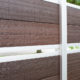 Modern Composite Horizontal Semi Privacy Fence with Aluminum Posts and Rails