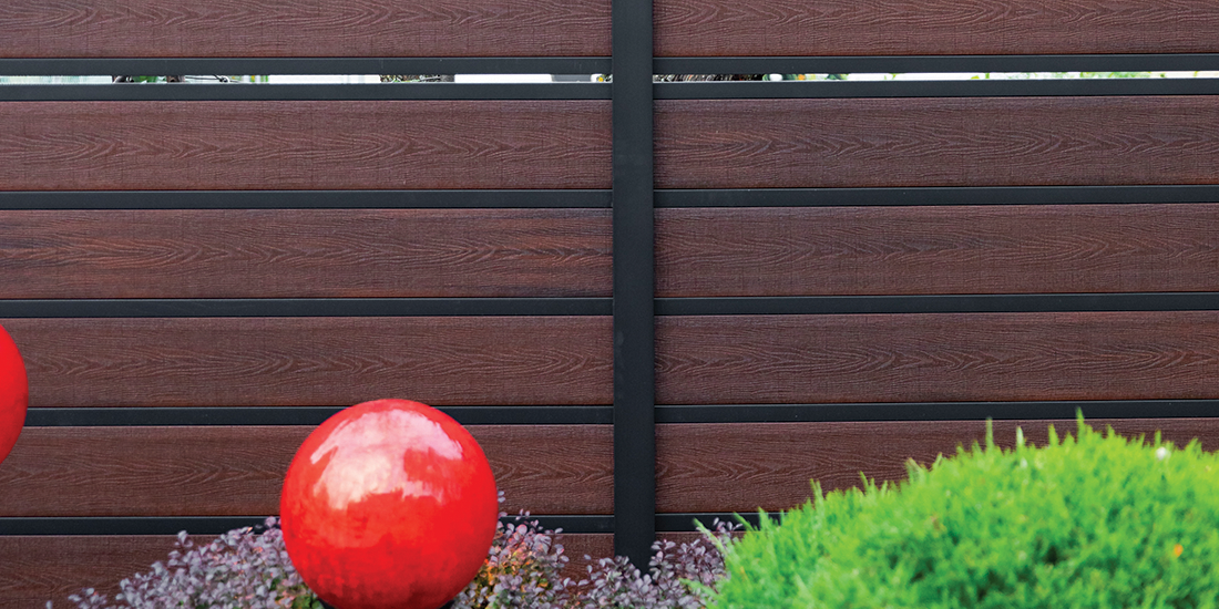 Semi Privacy Composite Fence With Aluminum Posts And Rails