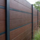 Modern Composite Horizontal Privacy Fence with Aluminum Posts and Rails