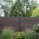 Modern Composite Horizontal Privacy Fence with Aluminum Posts and Rails
