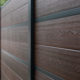 Modern Composite Horizontal Privacy Fence with Aluminum Posts and Rails