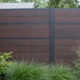 Modern Composite Horizontal Privacy Fence with Aluminum Posts and Rails