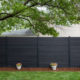 Modern Composite Horizontal Privacy Fence with Aluminum Posts and Rails