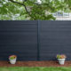 Modern Composite Horizontal Privacy Fence with Aluminum Posts and Rails