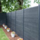 Modern Composite Horizontal Privacy Fence with Aluminum Posts and Rails