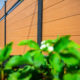 Modern Composite Horizontal Semi Privacy Fence with Aluminum Posts and Rails