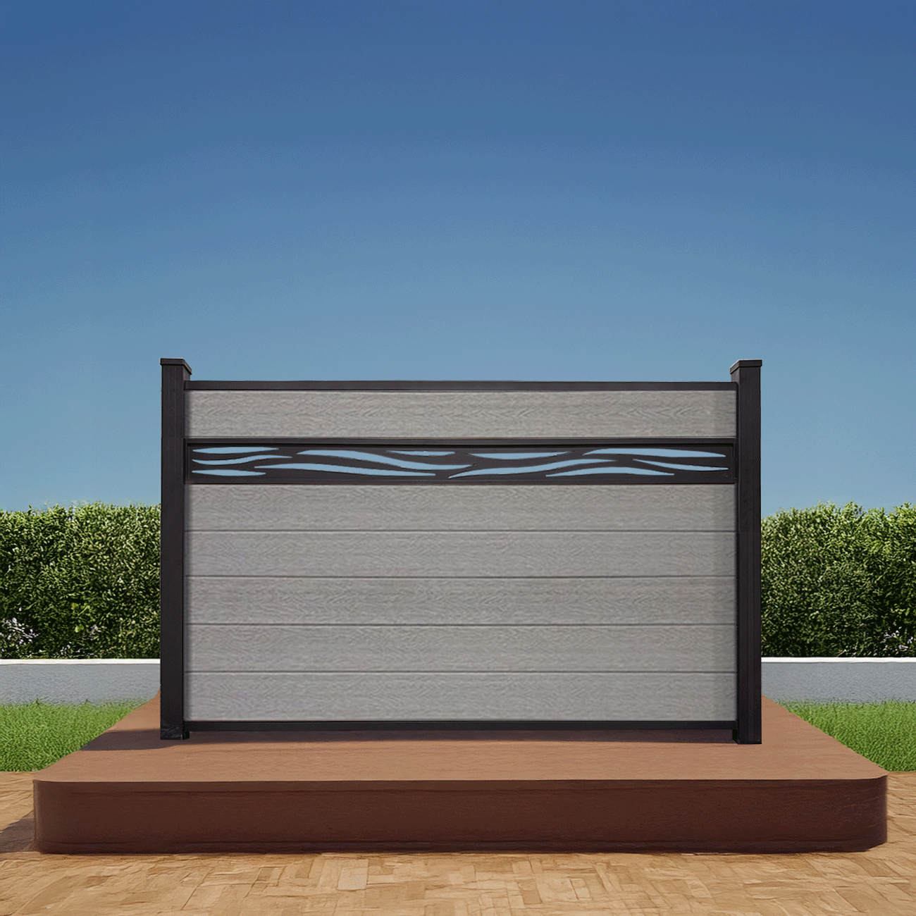 Waveform Lattice Composite Storm Grey Fence 4