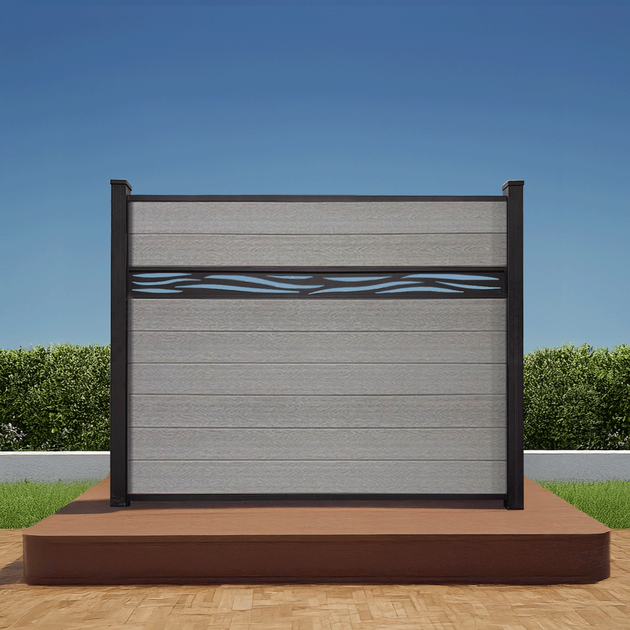 Waveform Lattice Composite Storm Grey Fence 5