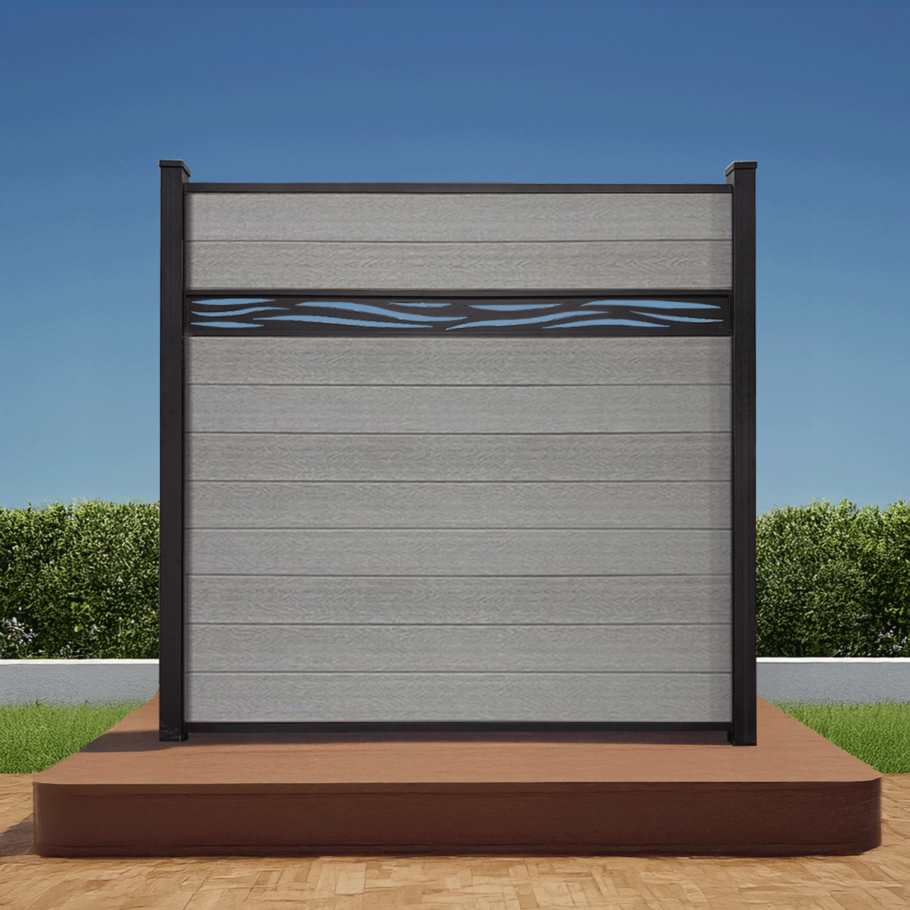 Waveform Lattice Composite Storm Grey Fence 6